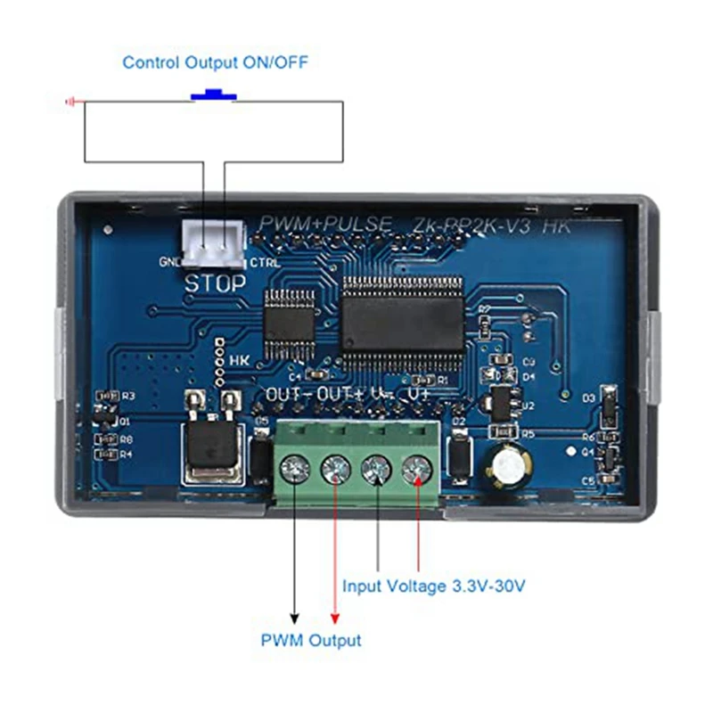 PWM Pulse Signal Generator ZK-PP2K, Period Delay Drive Module Speed Controlle, 2PCS