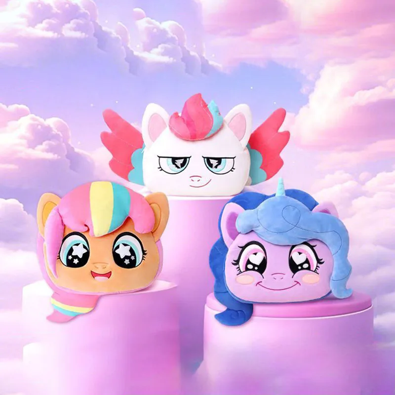 My Little Pony Plush Ita Bag Cute Big Face Stuffed Animal Shoulder Bag Soft Unicorn Crossbody Purse for Collection Perfect Gifts view 4
