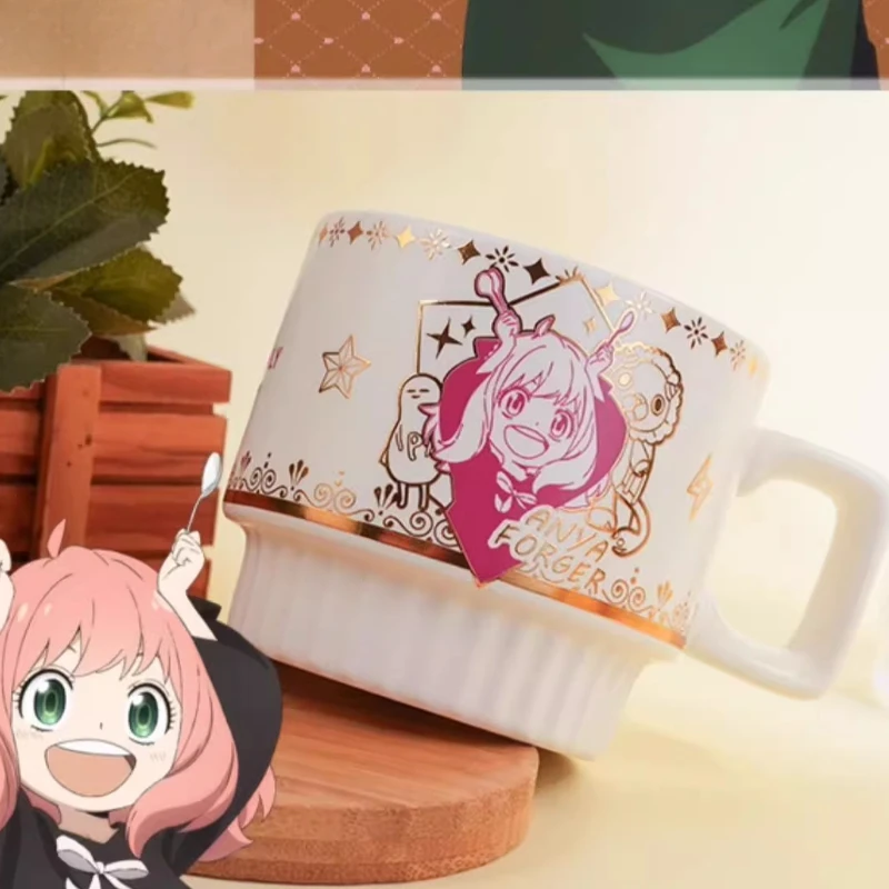 

SPY × FAMILY Genuine Co Branded Cartoon Anime Peripheral Cute Yor Anya Forger Twilight Ceramic Fashion Mug 320ml Stacked Cup