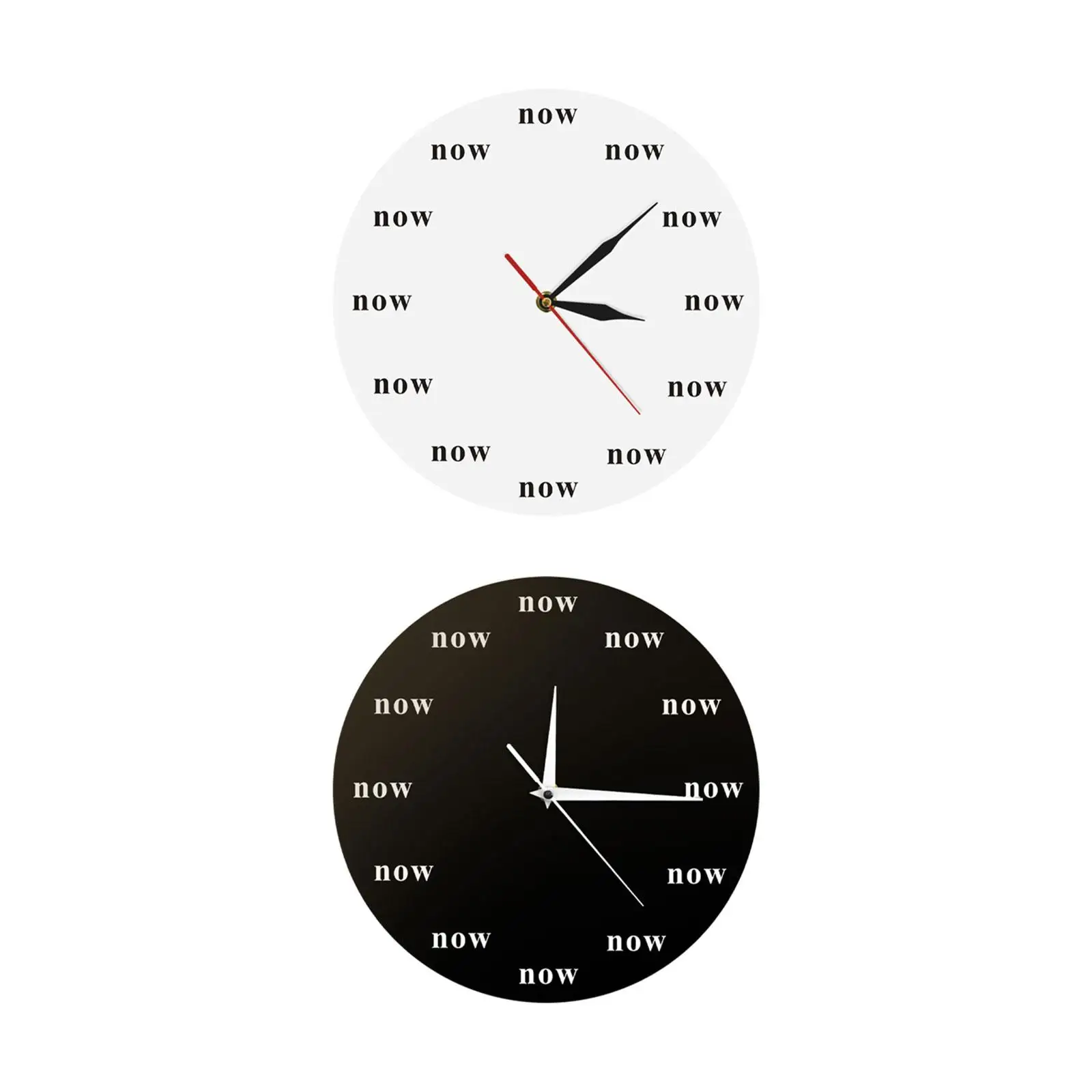 Horloge murale The Time IS Now, élégante, cadeau de méditation, horloge décorative pour chambre d'enfant, salle à manger, cuisine, bureau, décoration de la maison