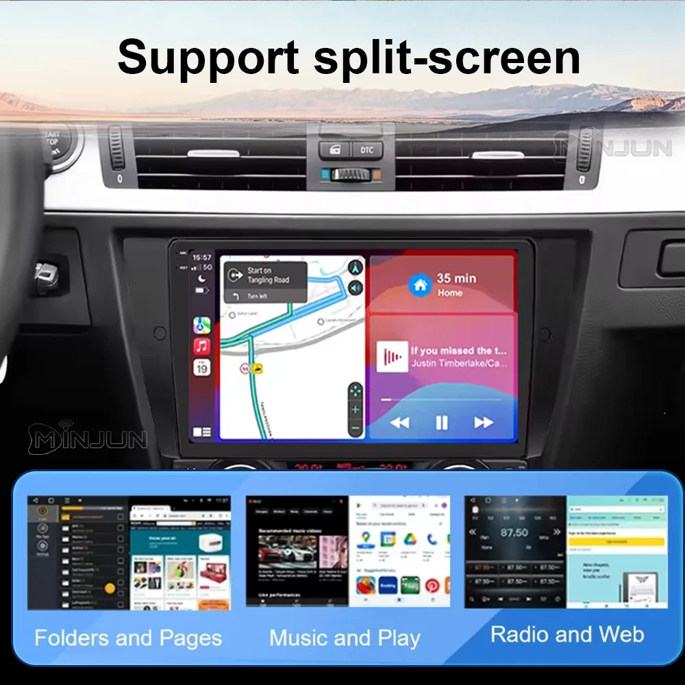 Picture 4: Car Radio For BMW 3 Series E90 E91 E92 E93 2006 - 2012 Multimedia Player Wireless Android 15 Auto Carplay Qualcomm 4G DSP 2 Din