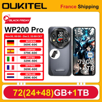 OUKITEL WP200 Pro 5G 72(24+48)GB+1TB Rugged Mobile Phone  Android 15 6.7'' 120Hz 108MP+32MP 8800mAh 45W Dual SIM/AI/NFC