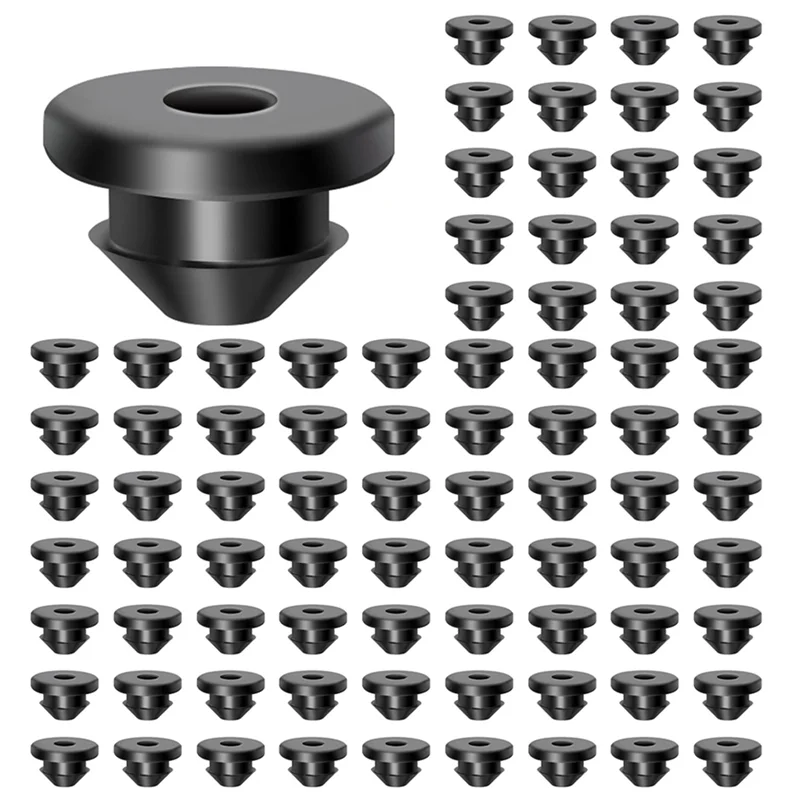 

ABRU-400X Stainless Steel Wire Rope Sleeve Cable Railing Fitting Protective Grommet Black Rubber Pad 229.63G