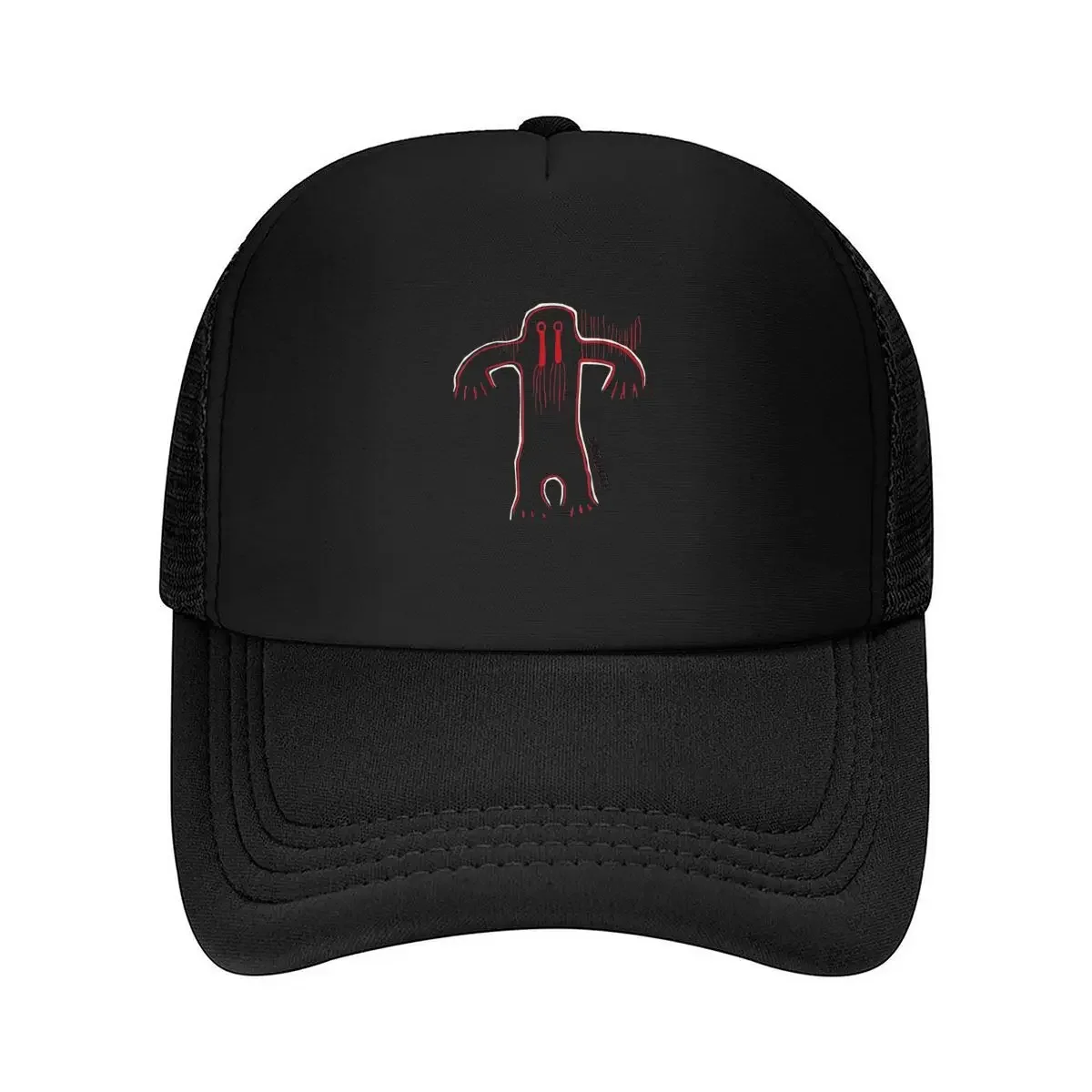 New Sasquatch - Inspired Red Line Artwork Mesh Baseball Cap