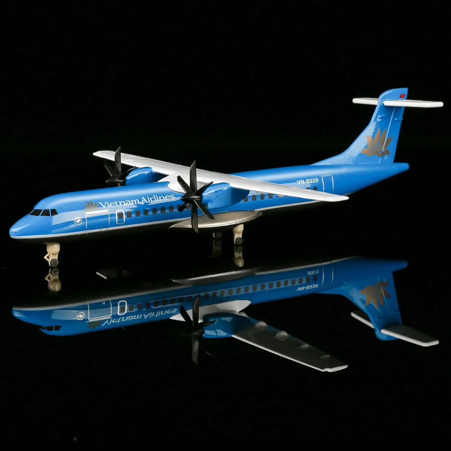 

Коллекционная модель самолета ATR из литого сплава, 20 см, масштаб 1/300, с подставкой и колесами, для авиационных энтузиастов, подарок.