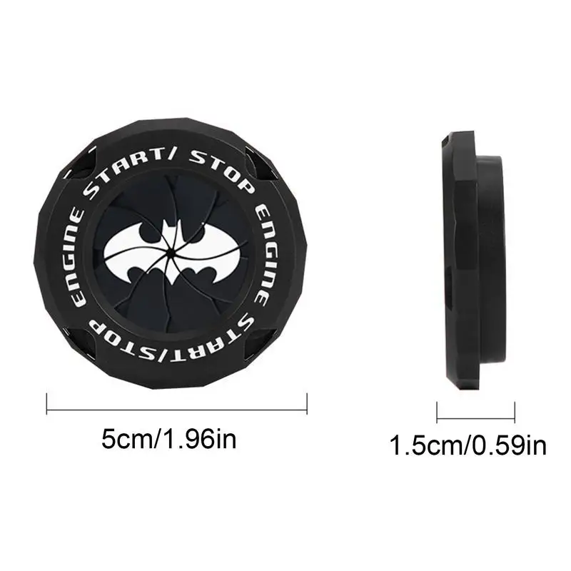 Stylish Push Start Button Car Stickers Bat Design Start Stop Button Cover One-touch Start Button Covers For Auto SUV RV Supplies - view 5