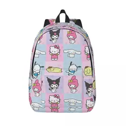 Pochacco moja melodia Kuromi Hello Kitty plecak dla mężczyzn kobiet nastoletnia plecak w do szkoły pracy kreskówka Laptop płócienna torba