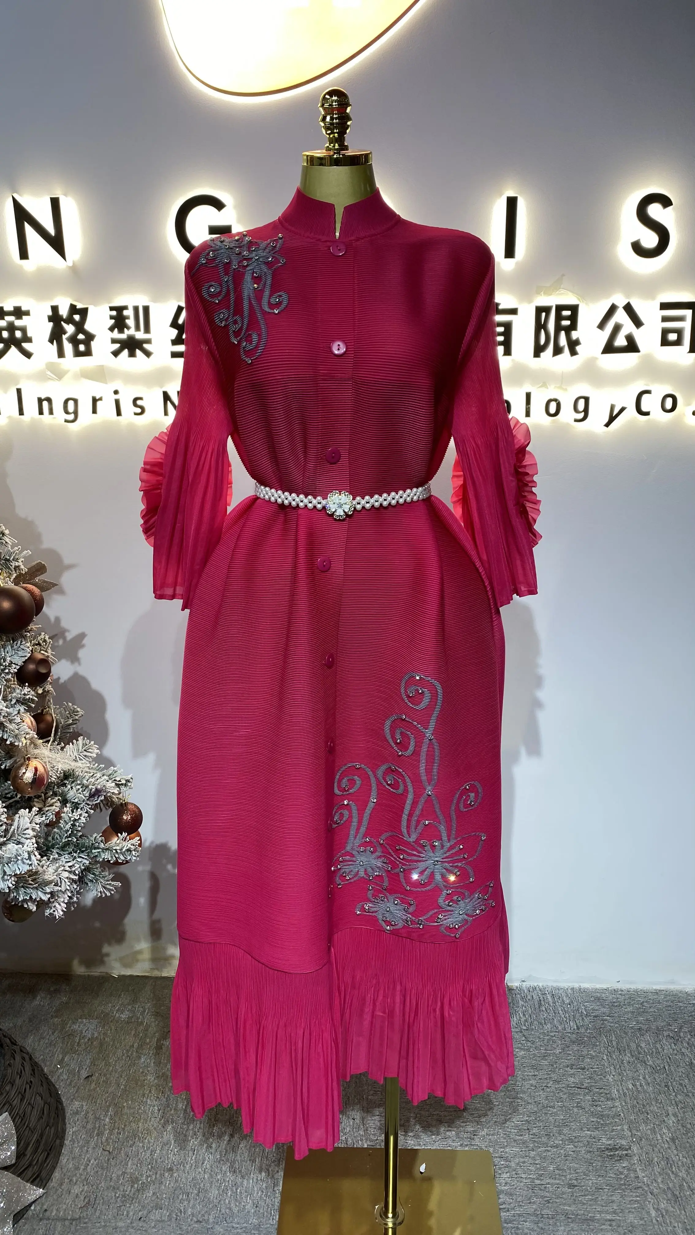 Nowa modna długa sukienka bez rękawów, francuski design, ażurowa, tkana z frędzlami odzież damska - GZXX366