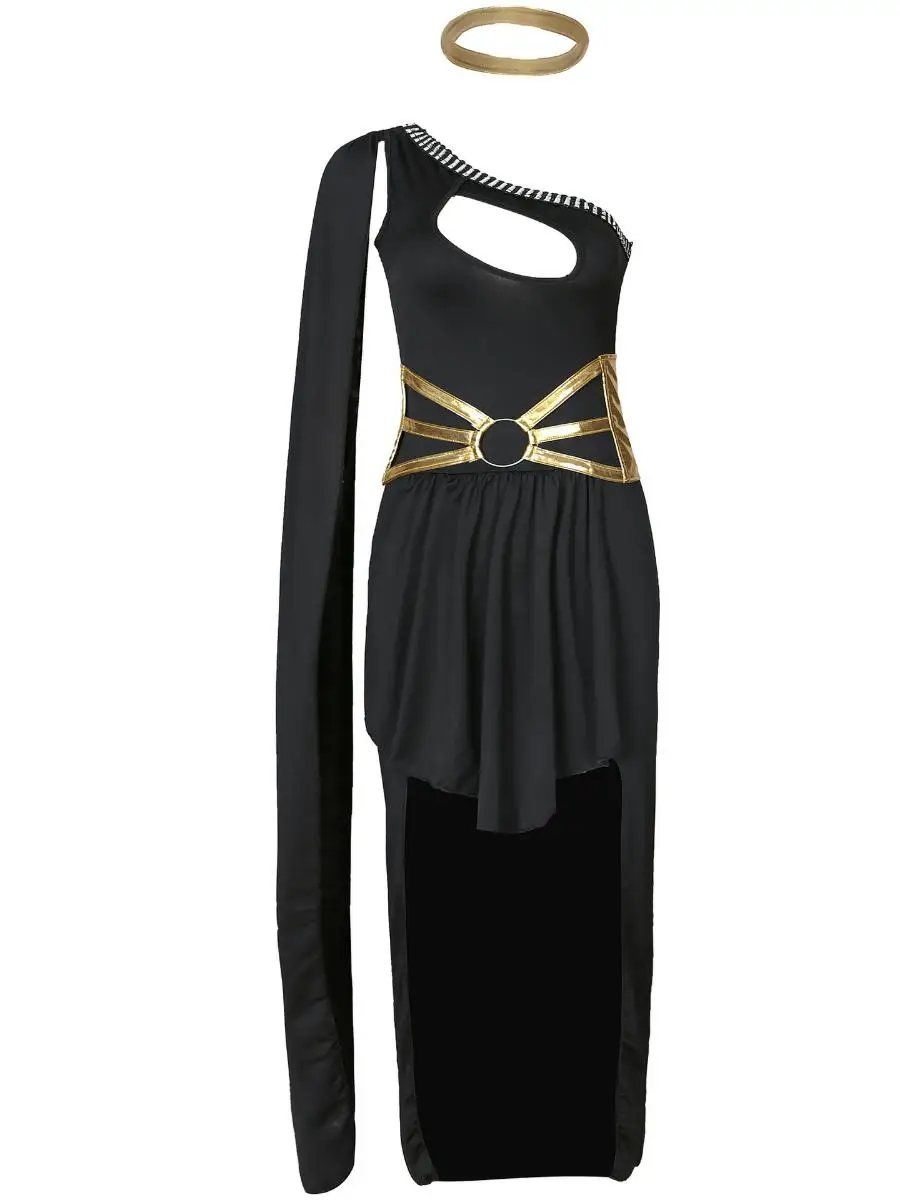 SXL Single oulder Godd loween Costume Gonna lunga Abiti per spettacoli teatrali Par Abbigliamento Queen Tema Tradizionale Cina...