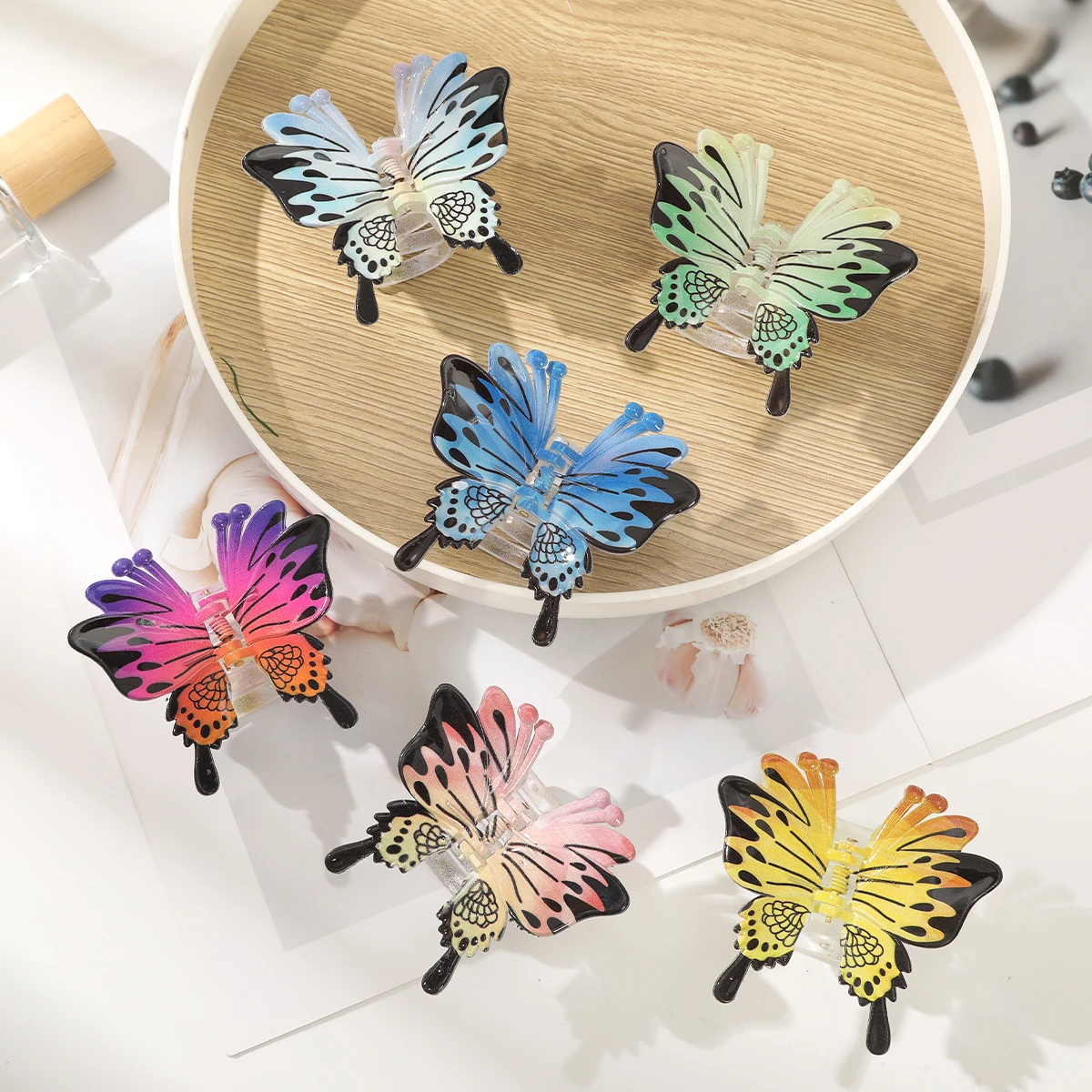 

Женская заколка-пряжка AWAYTR, зажим для волос с бабочкой, аксессуар для волос