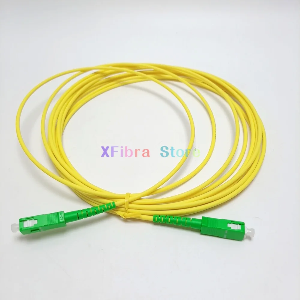 عالية الجودة 10 قطعة إلى SC APC البصرية التصحيح الحبل الألياف كابل قافز SM البسيط وضع واحد 2.0 مللي متر FTTH 1 متر 2 متر 3 متر 5 متر