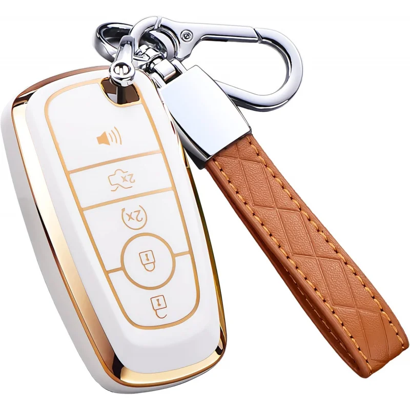 

Premium Soft TPU Full Protection Key Case for FordExplorer Bronco Escape Edge Expedition Mustang F150 Fusion Ranger Lincoln FOB