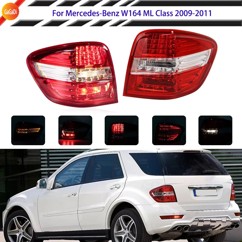 Car LED Taillight Assembly For Mercedes Benz W164 ML Class ML330 ML350 2009-2011 Taillamp Turn Signal Brake Light Reversing Lamp