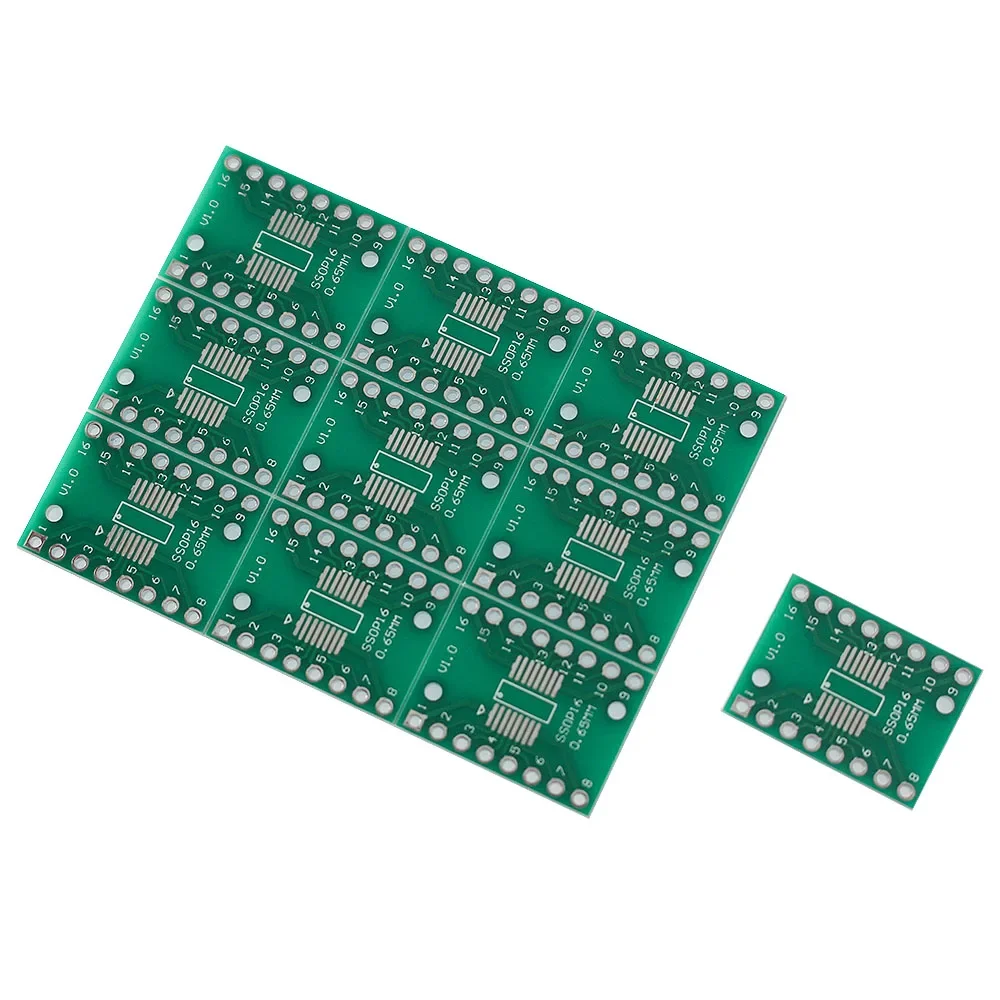 10 個 SOP16 SSOP16 TSSOP16 アダプタボード 15.6 ミリメートル × 21 ミリメートル SMD から DIP アダプタコンバータ PCB ボード