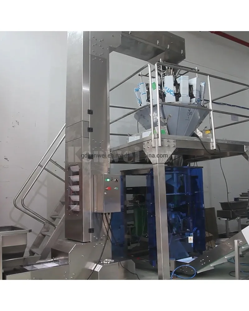 Automatic Multi-Function Vertical Food Packing Machine with 14 Head Multihead Weigher Packing Machinery for Weighing and Packagi