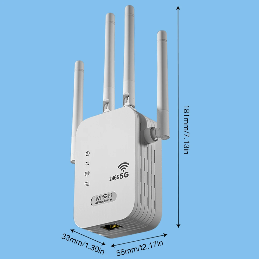 1200 Мбит/с 2,4G/5 ГГц двухдиапазонный повторитель Wi-Fi беспроводной расширитель сигнала Wi-Fi усилитель маршрутизатора усилитель сетевого сигнала дальнего действия