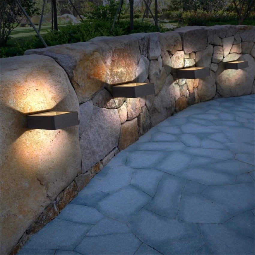 Imagem -06 - Lâmpada de Parede de Alumínio Quadrado Preto Luz Led ao ar Livre Ip65 Impermeável Luminária Sconce Jardim Villa Varanda 96260v