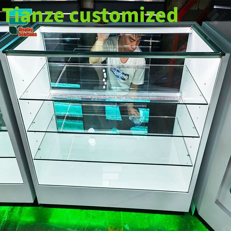 (customized)High End Showroom Display Cabinet Display Showcase Retail Display Smoke Shop Furniture Retail Store