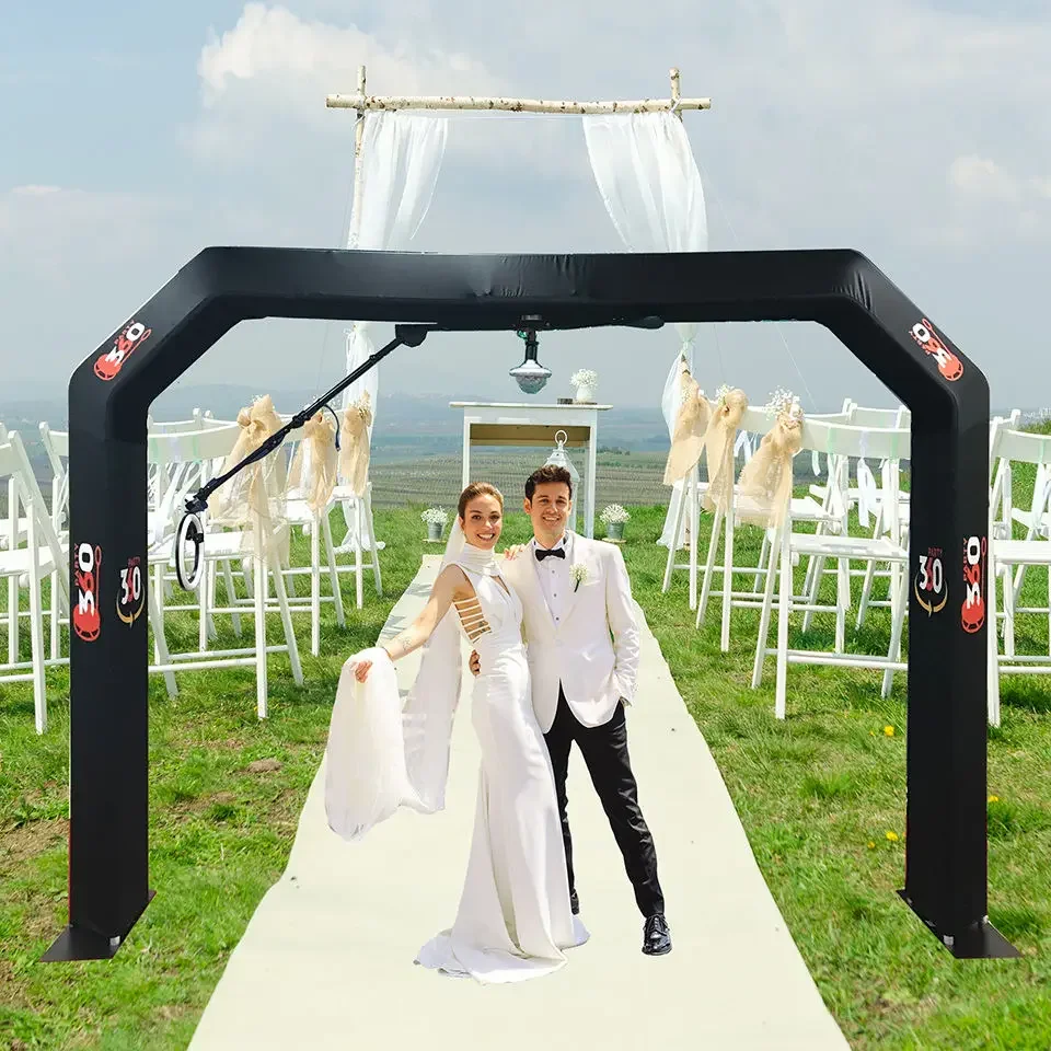 Portable Photo Booth 360 Selfie Overhead Video Booth Top Spinner Sky Arch Backdrop Spinner 360 Photo Booth for Party Event