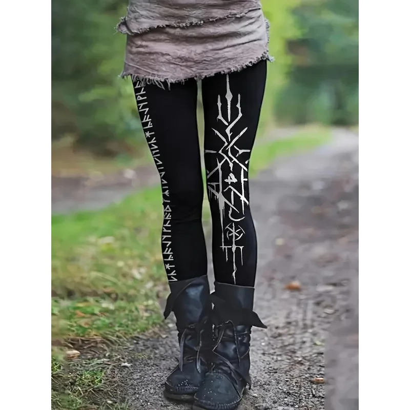 

Halloween 3D Print Leggings Floral Pattern Women's Printed Trousers Comfortable Stretchy Leggings for All Seasons
