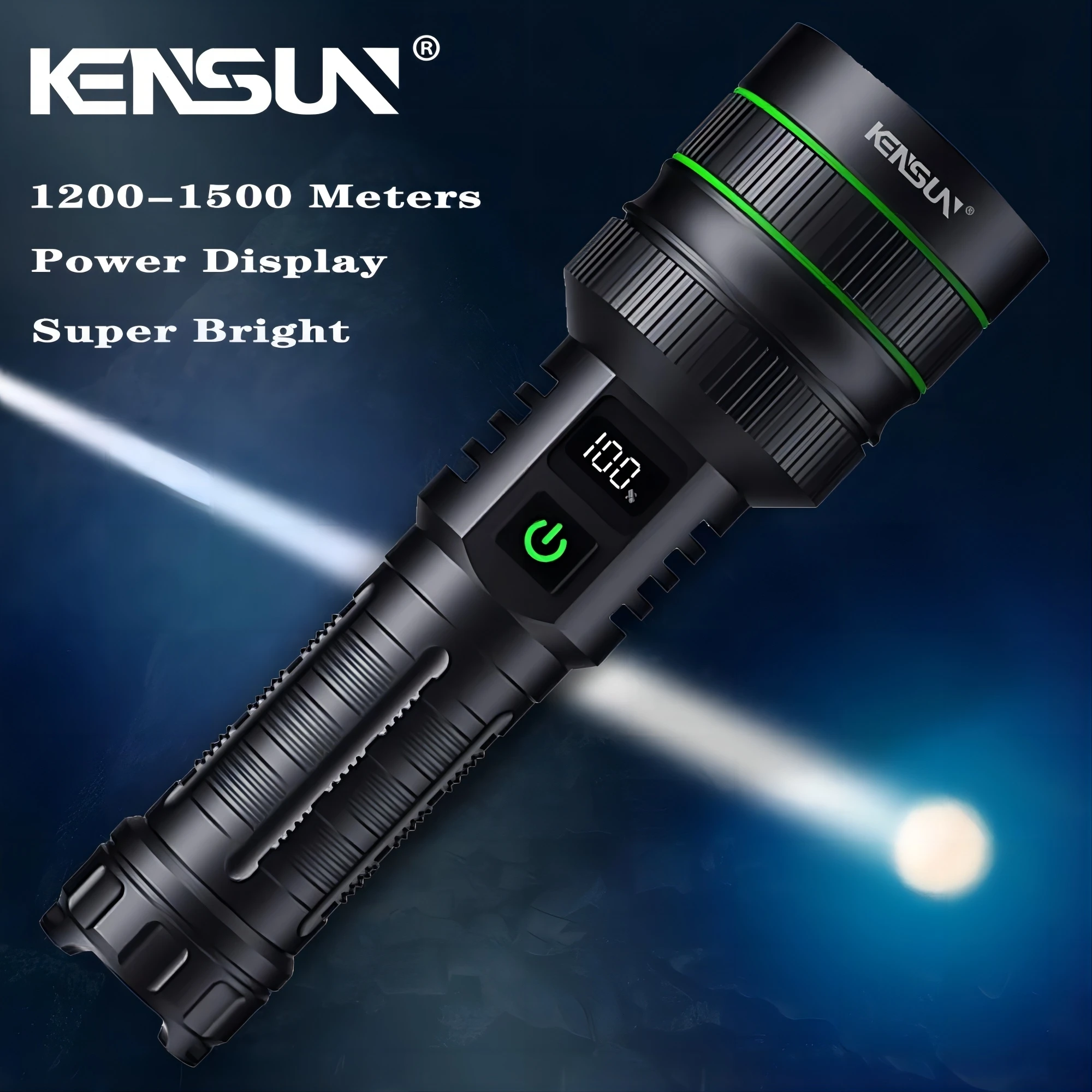 Most Powerful Long Shot LED Flashlight Zoomable Camping Torch Built-in 26650 Battery High Power Tactical Lantern for Outdoors