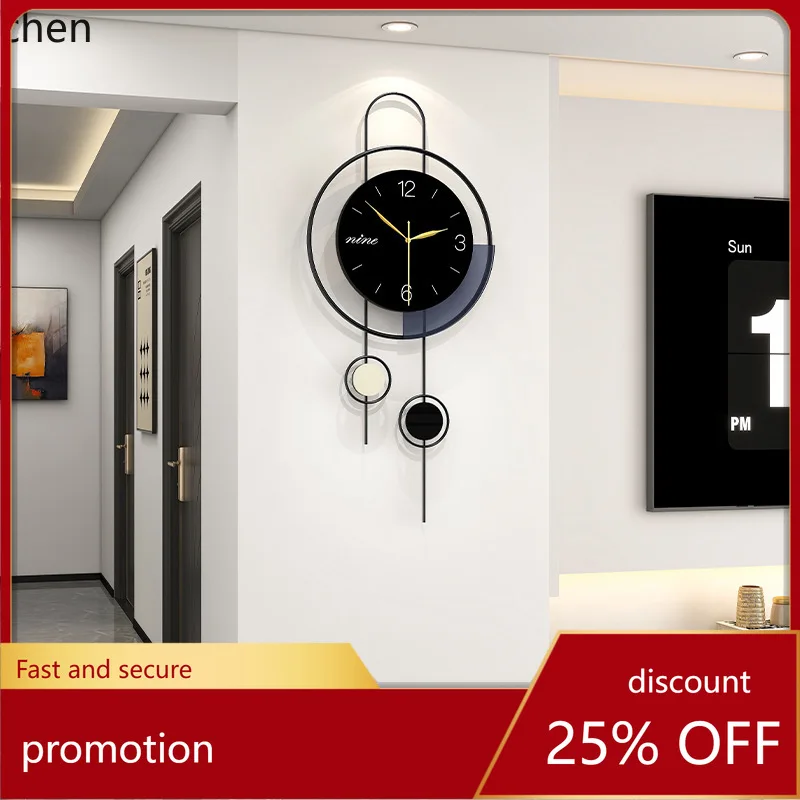 YFY Wall Clock for Living Room, Modern Light Luxury Home  Clock, No Drilling Required, Simple Silent Wall Clock for Dining Room