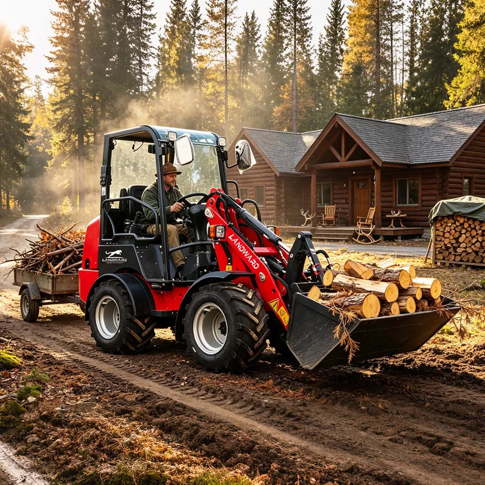Chargeuse compacte diesel professionnelle 4x4 personnalisée CE Euro 5, petite chargeuse sur roues, chargeuse articulée agricole, économique, vente en gros