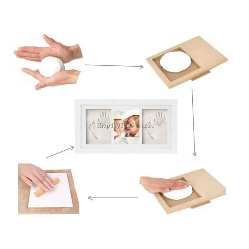 

Деревянная детская фотомочная рамка для семейных первых вечеринок, украшения новорожденных