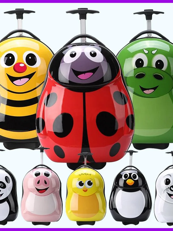 

Children's Travel Suitcase Cartoon Boy Girl Pullman Bag Carry-On Design ABS PC Material Animal Pattern Lo pe