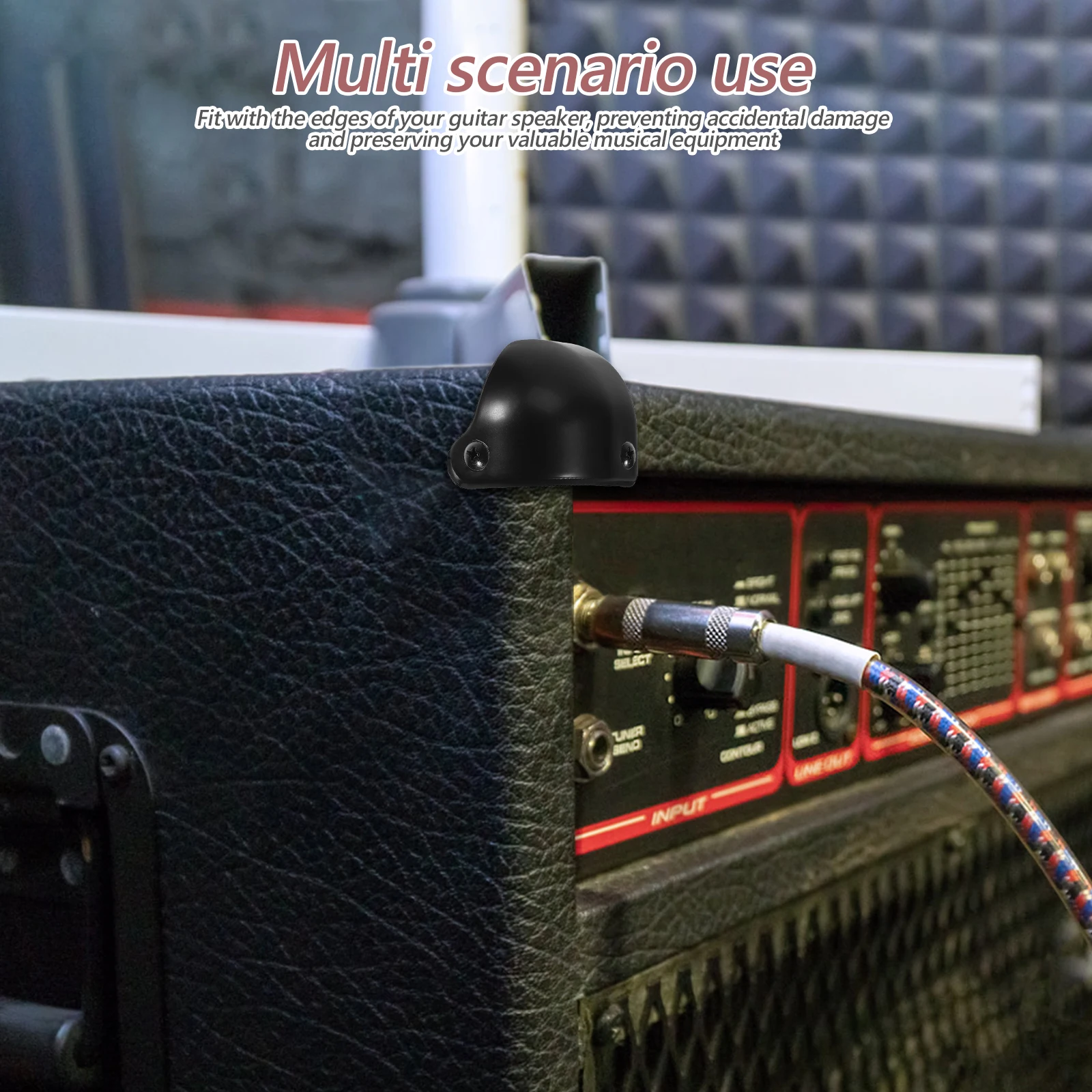 

8 Pcs Guitar Speaker Corner Protective Cover Speakers Angle Protectors Accessories Garage Black Instrument Tip