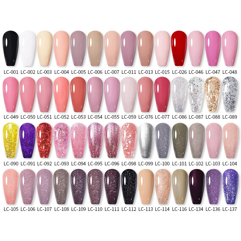 LILYCUTE 7ML Nail Gel Polish Glitter Semi-permanent UV LED Gel Sequins For Manicure Nail Art Design Base Top Coat Gel Varnishes