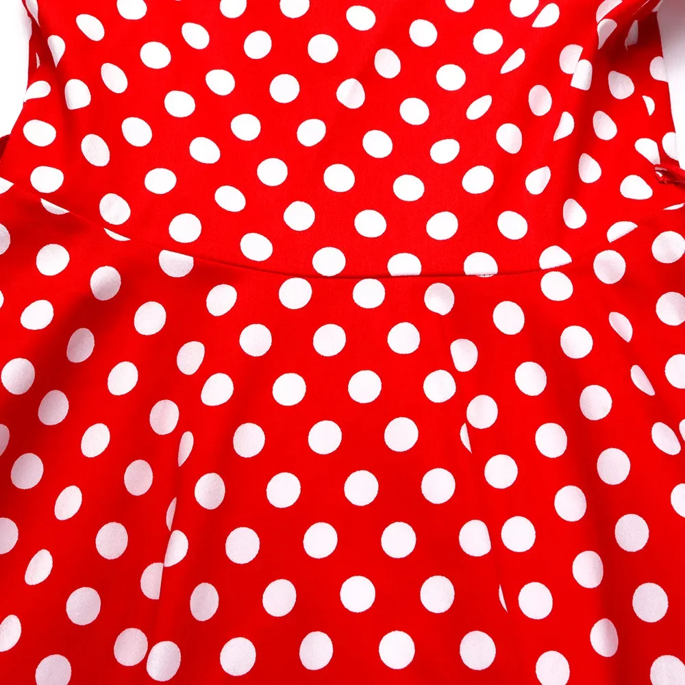 Summer Girls Dress Elegant Vintage Cotton Retro Princess Dress Party Costume Kids Clothes Red Dot Girl Dress Children Clothing