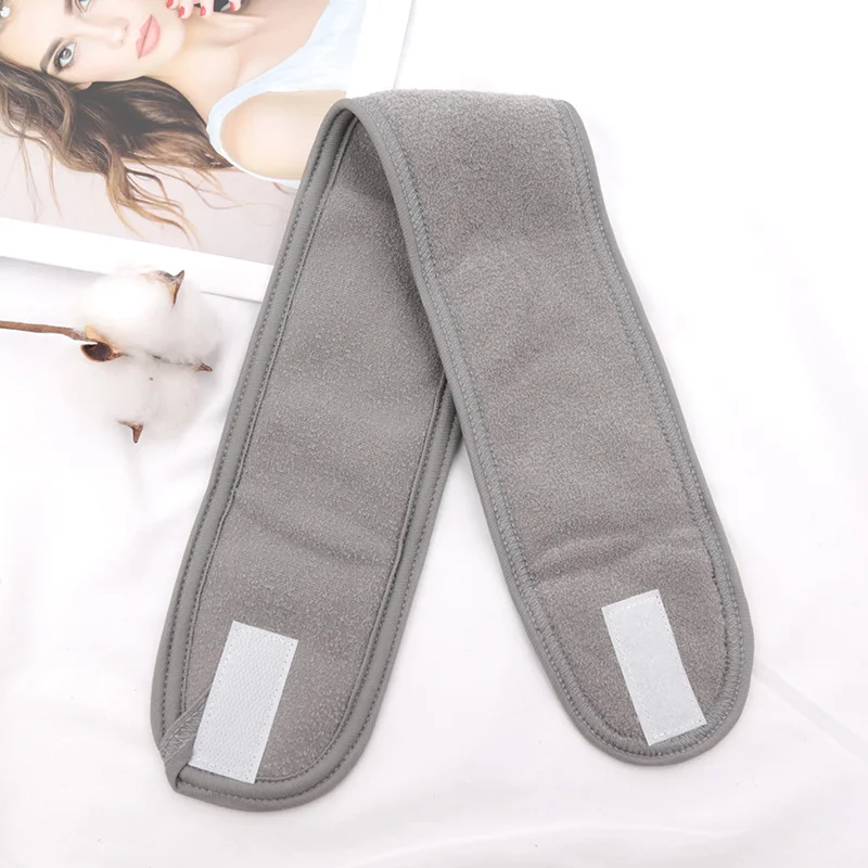 Frauen Spa Breites Haarband Verstellbares Kopfband Yoga Bad Dusche Make-Up Gesicht Waschen Kosmetik Stirnband Weiche Frottee Haar Zubehör – Detail 3