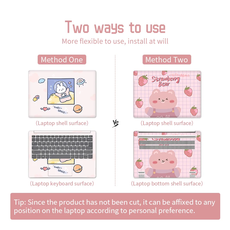 Universal Cartoon Laptop Cover Stickers Skins Vinyl Skin DIY Decorate Decal Sticker13.3"15.6"17"for Macbook/Lenovo/Asus/Hp/Acer