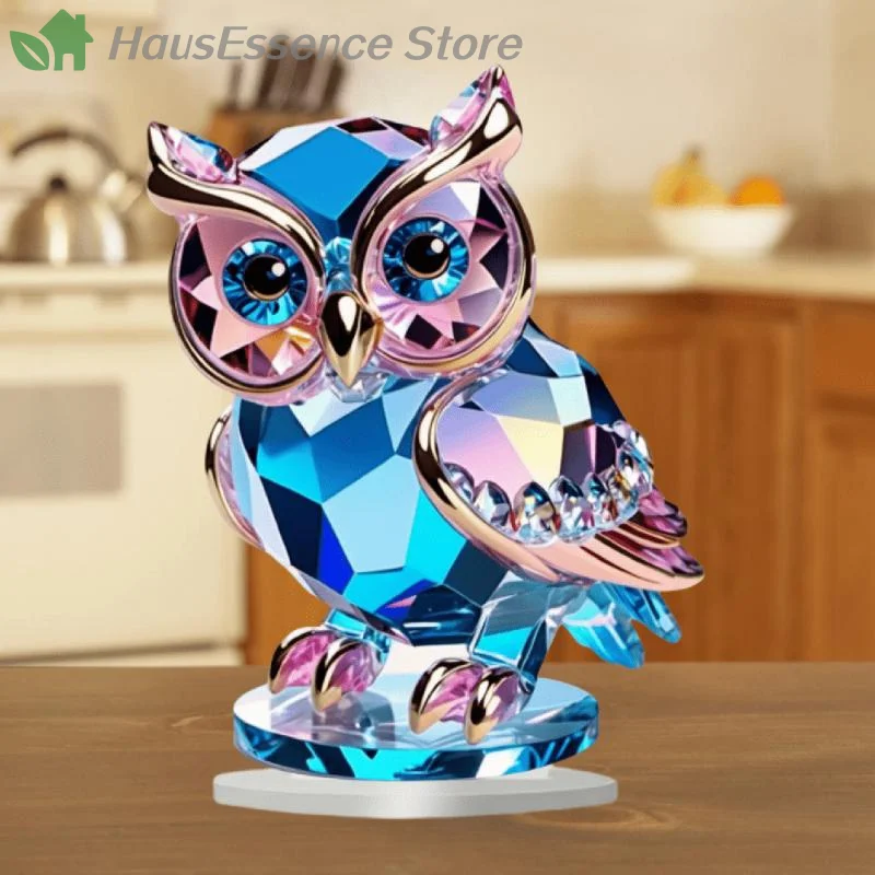 ※Cute Crystal Acrylic Owl Desktop 15cm X 15cm Animal Themed House Decoration Ornament Useful And Convenient - Latest