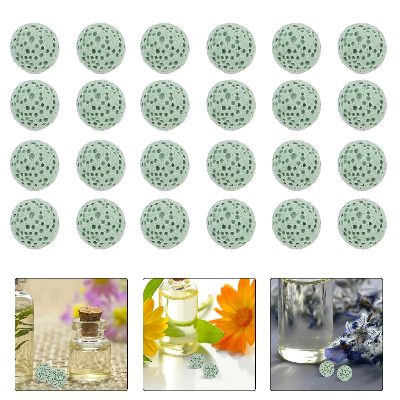 

39pcs Car Scent Beads Natural Lava Stone Aroma Diffuser For Vehicle Air Freshener Home Office Unscented Oil Absorbing Rocks