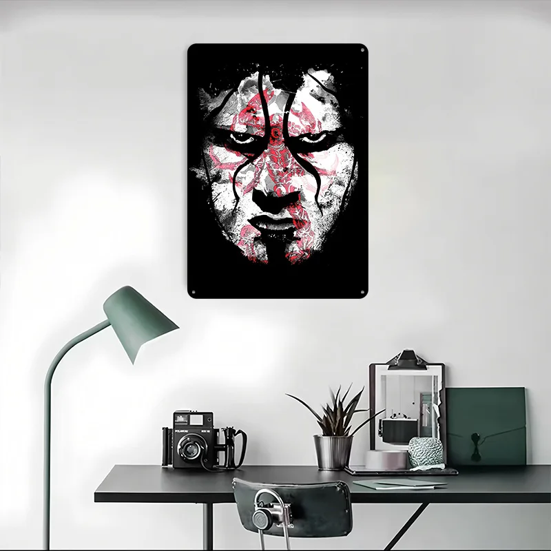 ملصقات ملصق معدنية من الألومنيوم للمصارعة على جدار الفن جدارية قابلة للتخصيص علامات القصدير المعدنية لتزيين جدران الفن