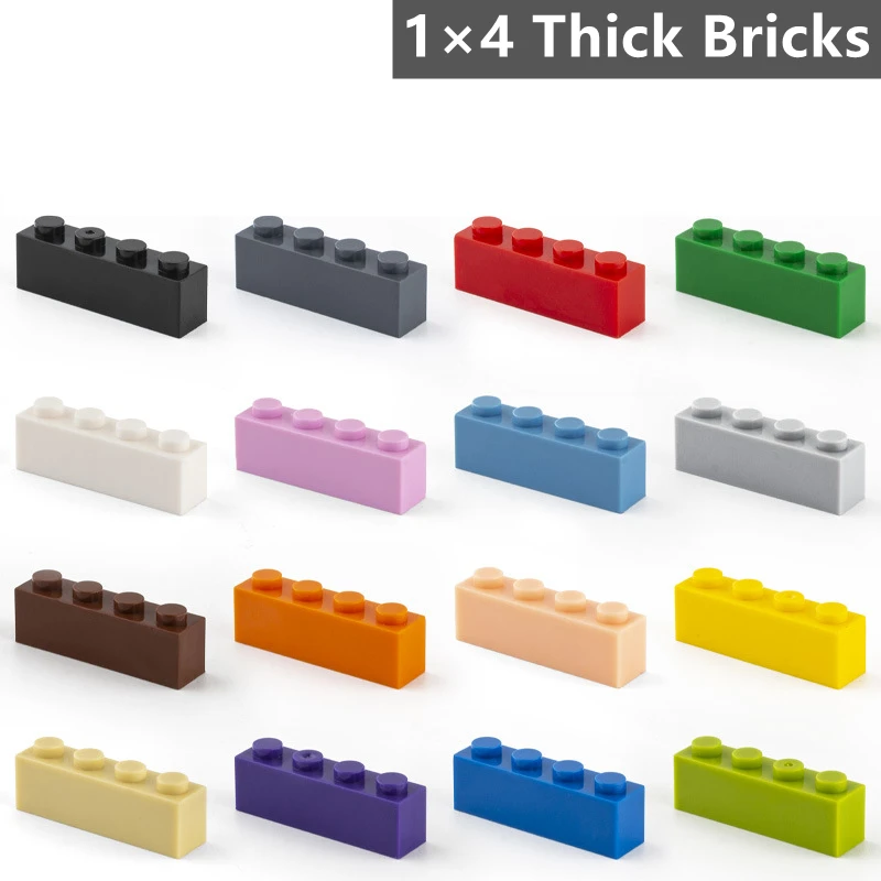 120 Pcs/Lot Figures Building High Blocks Part Bricks 1×4 Dots Compatible 3010 Children Kids Educational Creative Assembly Toy