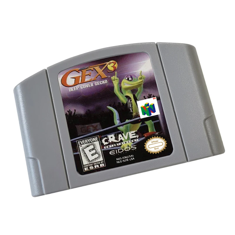 

Gex 3 deep cover gecko 64 Bit Video Game Cartridge For US Version Game Console