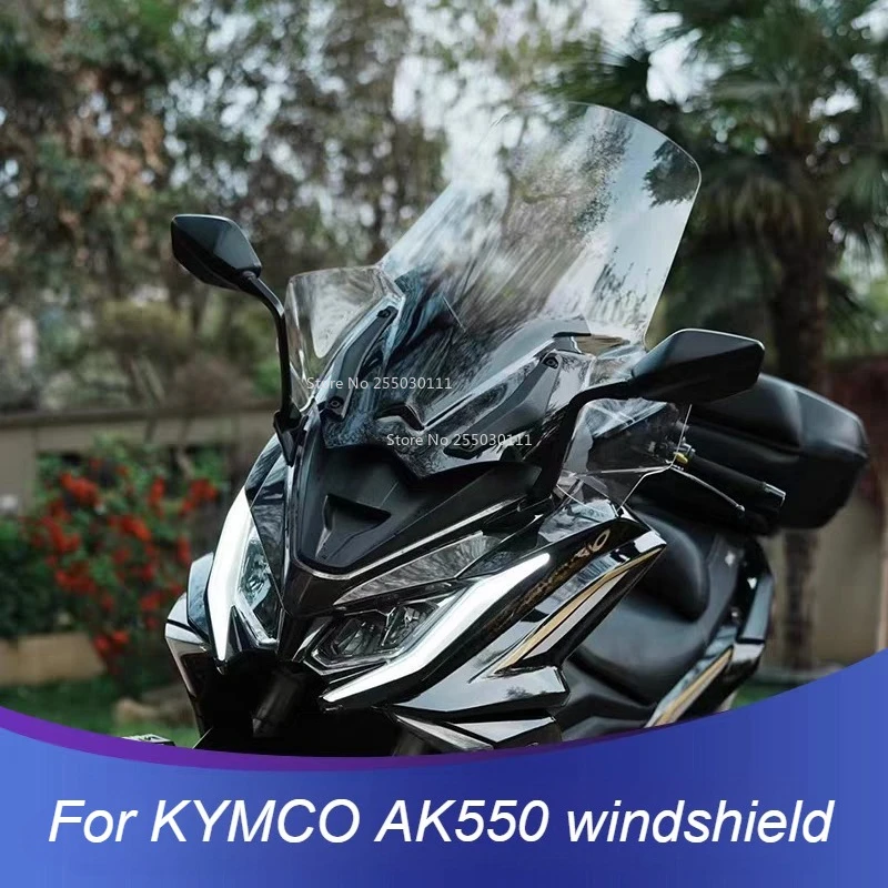 Motorcycle windshield modification windshield front gear raised and widened windshield accessories For KYMCO AK550 AK 550 AK-550