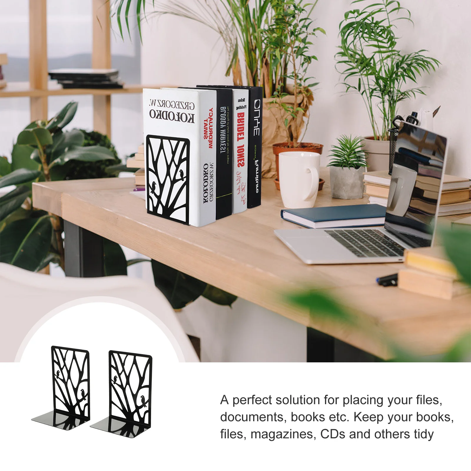 Bookend Stand Metal Bookends Heavy Duty Book Shelf Holder For Office Study Room Library Organizer Decorative Book Stopper