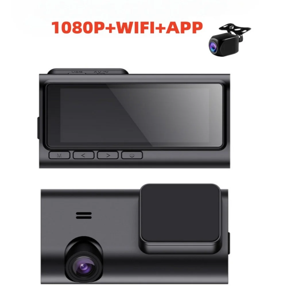 

3.2Inch 1080P Dash Cam Dual Lens Ultra HD Real Car DVR Camera WIFI APP Rear View Night Vision WDR Video Recorder 24H Parking