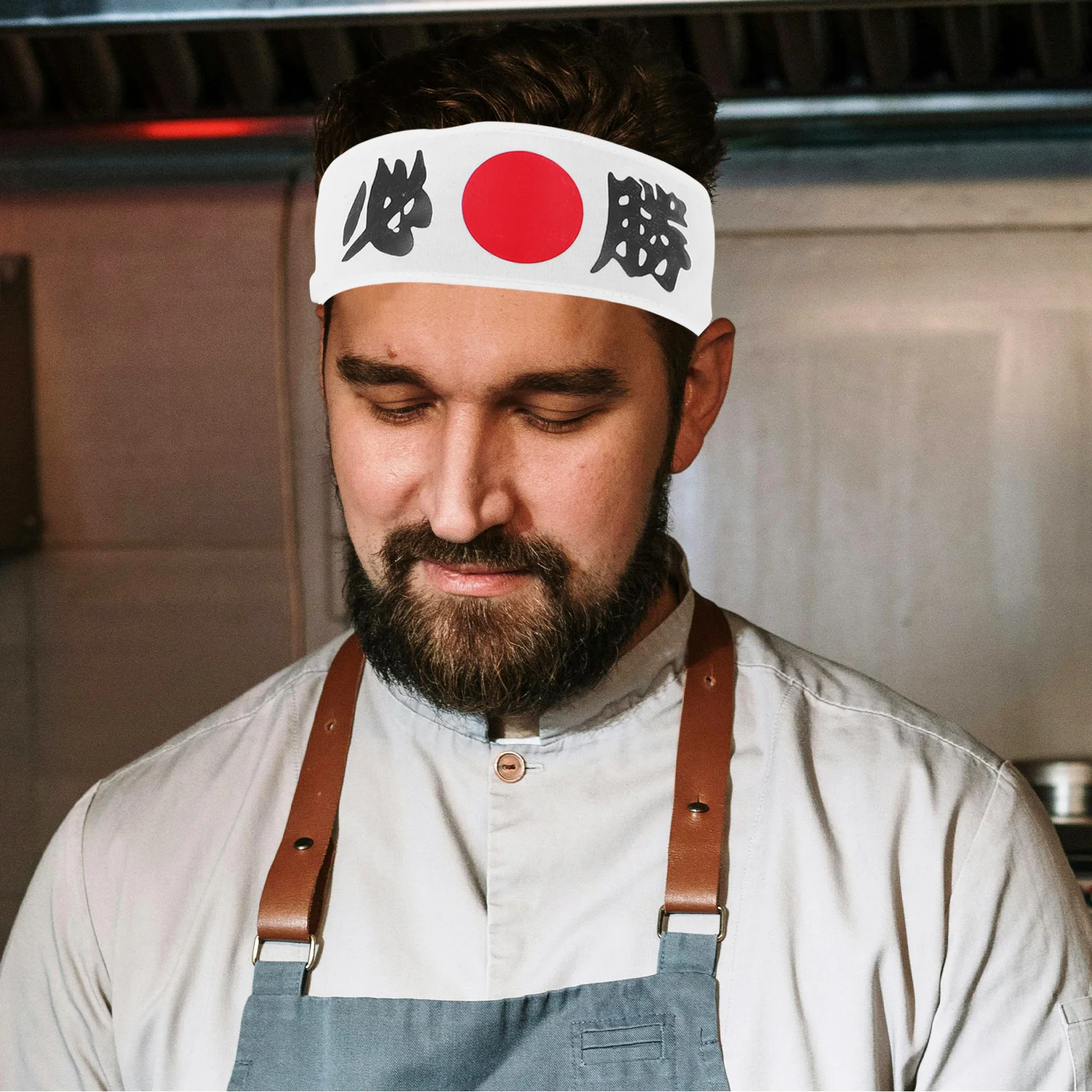 

2Pcs Samurai Headband Traditional Japanese Design Fade Resistant Headwear for Martial Arts Halloween Cosplay Kitchen Chef