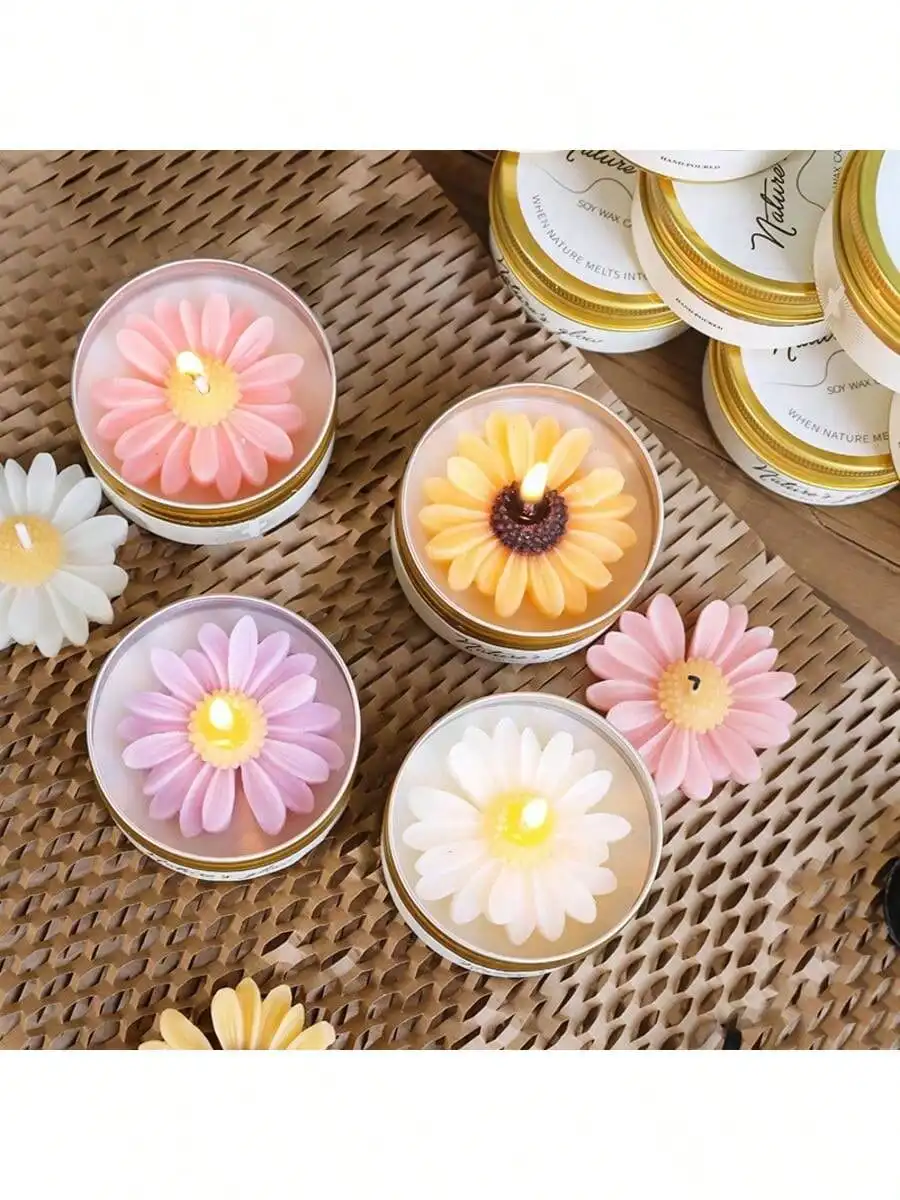 Little Iron Jar Chamomile Scented Candle Smoke-Free Soy Wax Premium Aroma Candle Elegant Gift image 6