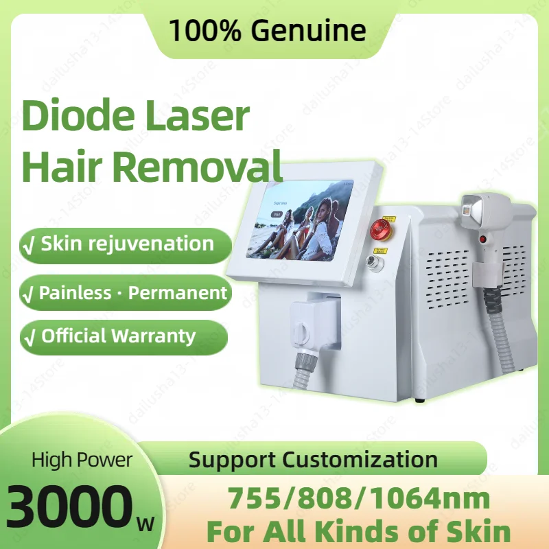 

Hot Sale Ice Platinum 808nm Diode Laser Hair Removal Machine 3wavelengths Skin Rejuvenation Alexandrite Painless Epilator