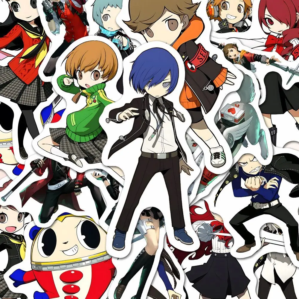 Persona Amamiya Ren Anime Sticker Yuuki Makoto Stickers Cute Q Version Laptop Phone Case Decor Student Stationery Kawaii Gift