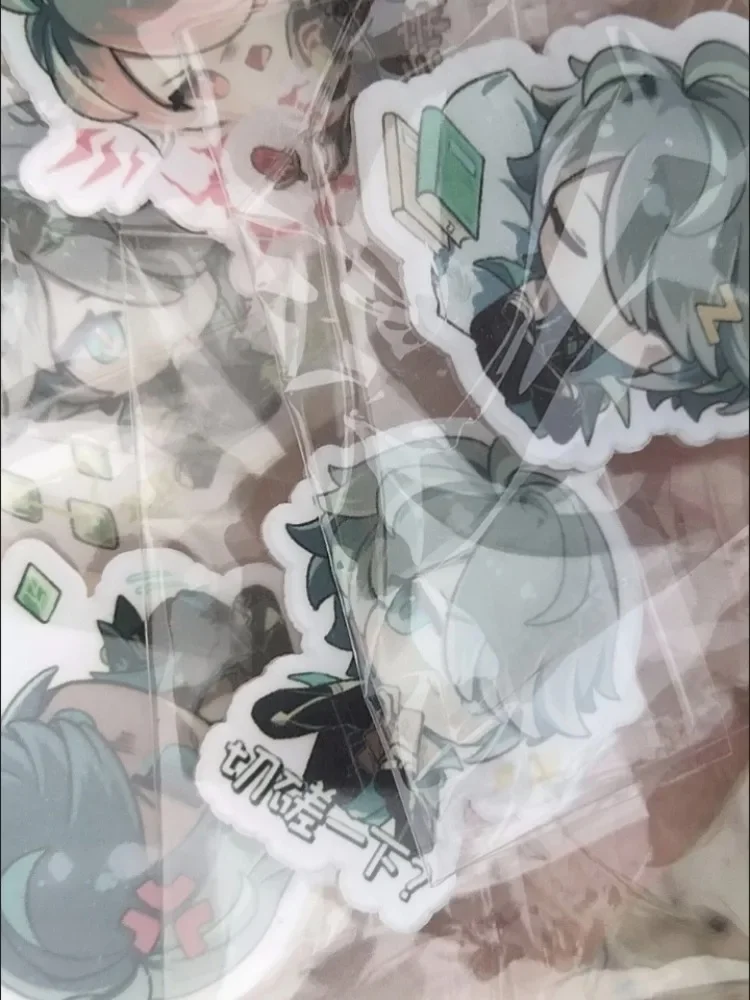 Moda genshin impacto alhaitham expressão acrílico broche de metal pino cosplay crachá jóias acessórios para roupas mochila presente