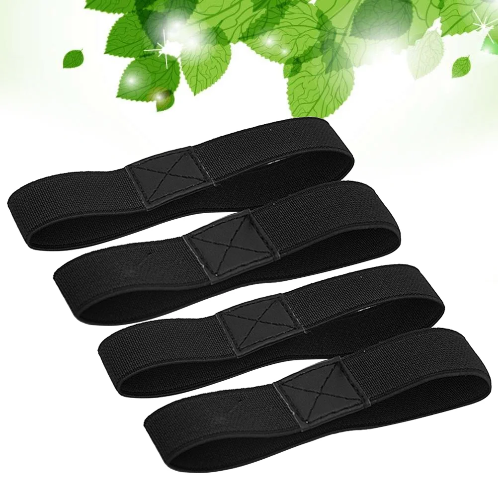 

4 Pcs High Heels for Women Grips Buckle Non-slip Detachable Shoe Straps Belts Black