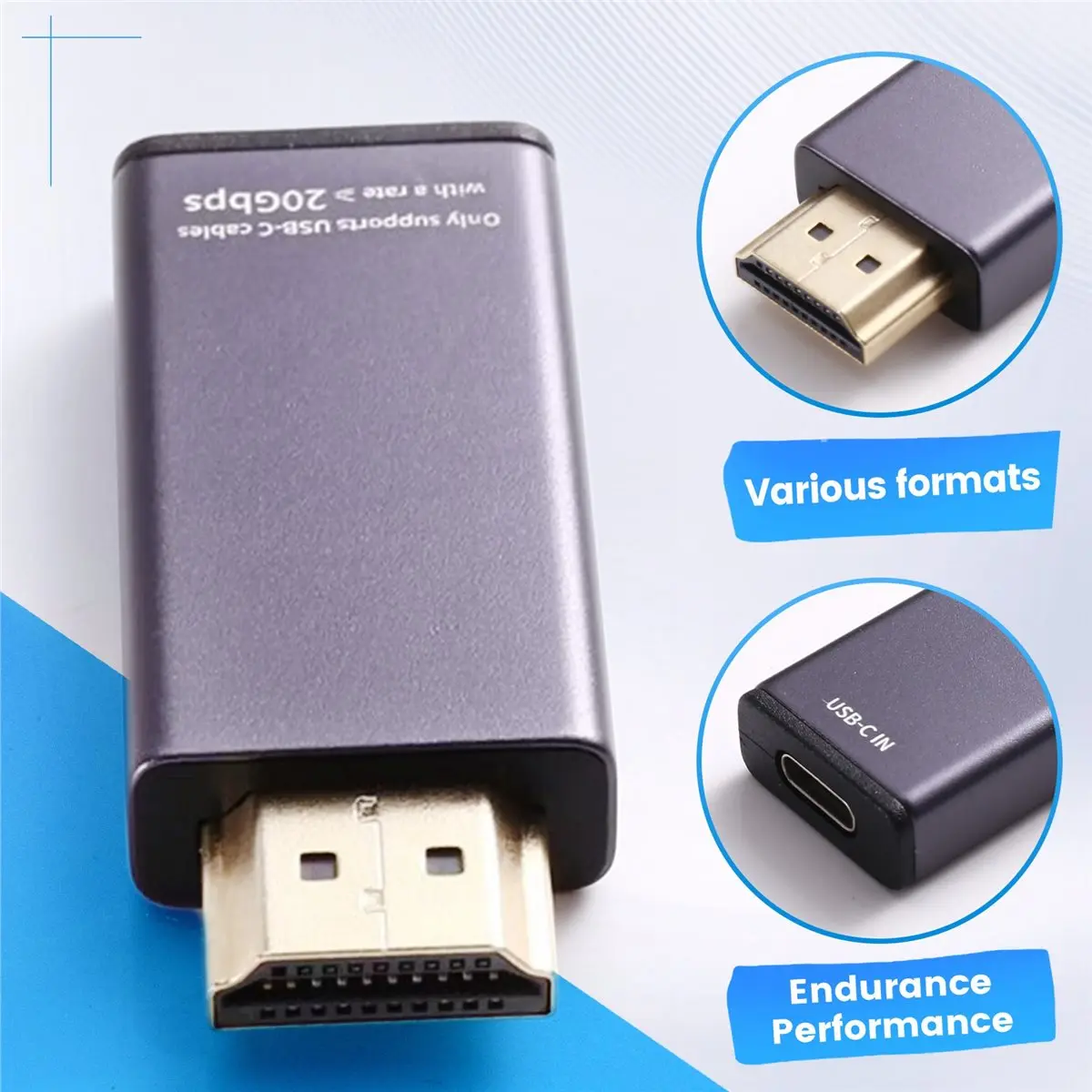 Y1808A*☀▃USB C to -Compatible Adapter 8K 30Hz Type C Female FreeSync for UHD TV