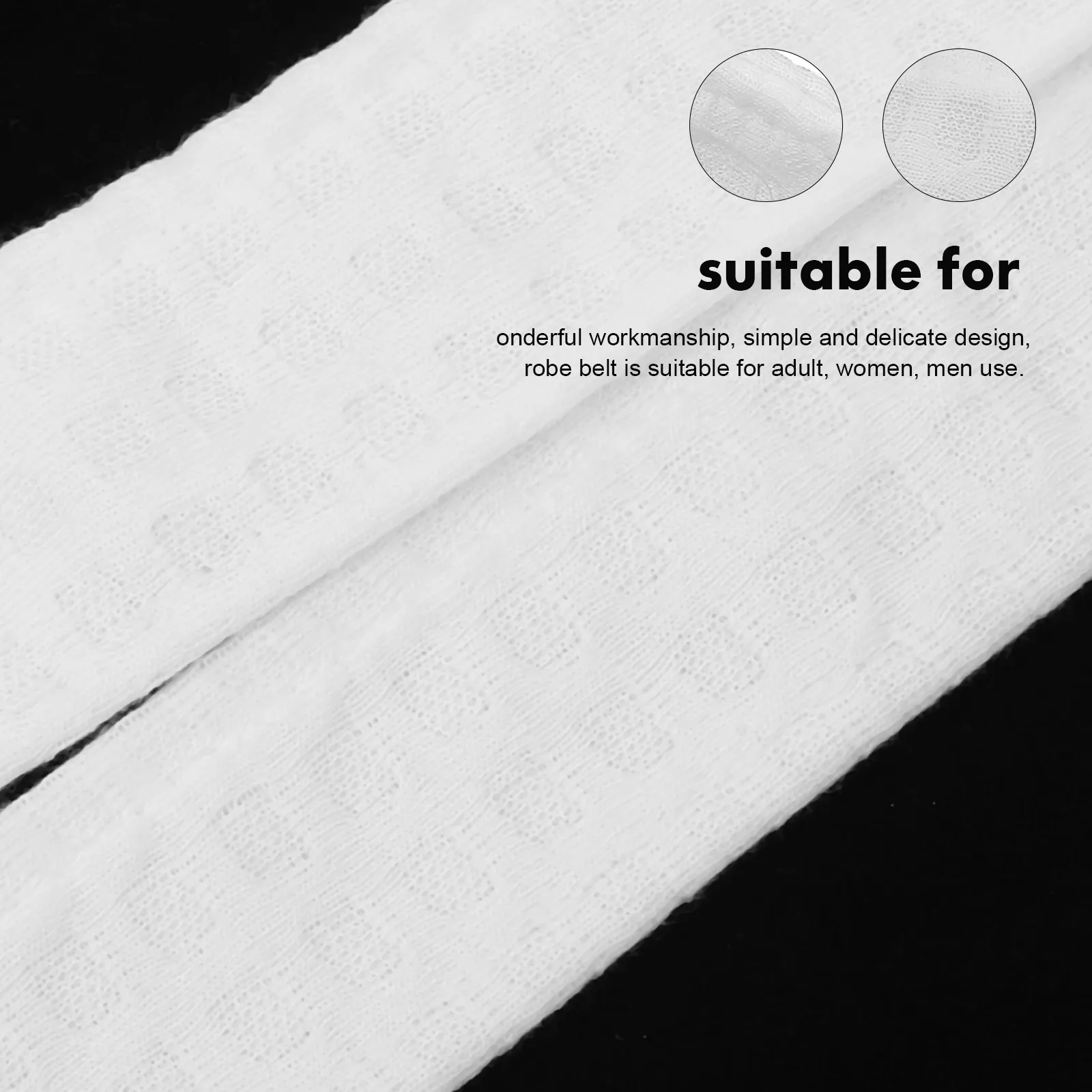 

Bathrobe Soft Flannel Hotel Bathrobe Waist Belt Robe Waist Tie Adjustable Length Sleepwear Set Ladies Home Clothing